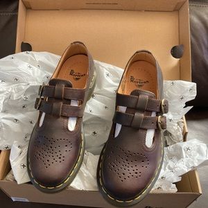 Women’s Dr. Martens Mary Jane Casual Shoe-Dark Brown